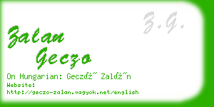 zalan geczo business card